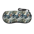 thumbnail image 1 of KLL Hawaiian Style Print Eyeglass Case for Men & Women's Classy Travel Eyewear Holder Case Zipper Eyeglasses Case With Hook, 1 of 6