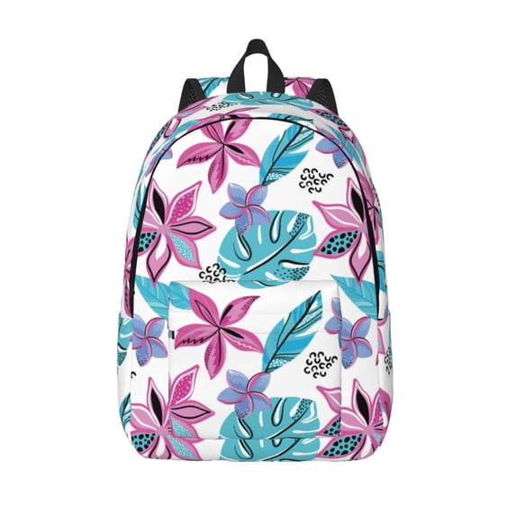 KLL Hawaiian Style Print Travel Laptop Backpack - College Backpack Business Work Bag Nurse Bag Casual Daypack for Weekender Business Hiking -Small