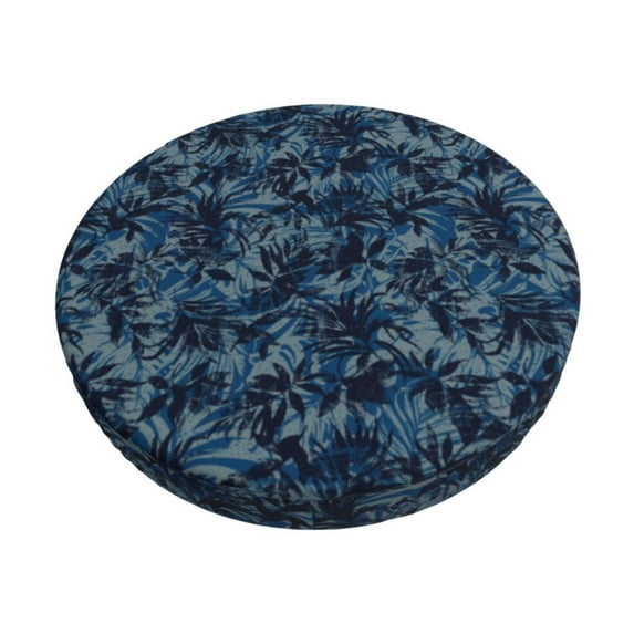 KLL Hawaiian Style Round Bar Chair Cushion Cover 12 inch ,Bar Stool Protector with Elastic, Soft Washable