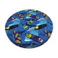 thumbnail image 1 of KLL Hawaiian Style Round Bar Chair Cushion Cover 13 inch ,Bar Stool Protector with Elastic, Soft Washable, 1 of 6