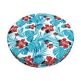 thumbnail image 1 of KLL Hawaiian Style Round Bar Chair Cushion Cover 14 inch ,Bar Stool Protector with Elastic, Soft Washable, 1 of 6