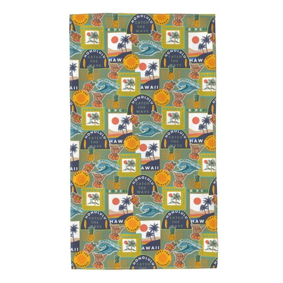KLL Hawaiian Style Ultra Absorbent & Soft Hand Towels for Bath, Hand, Face, Gym and Spa-27.5x16in