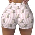 thumbnail image 1 of KLL Heart Cat Pattern Workout Shorts for Women Scrunch Short Gym Yoga Running Sport Active Exercise Fitness Shorts, 1 of 8