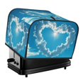 thumbnail image 1 of KLL Heart Shaped Cloud Print 4 Slice Toaster Dust Covers Kitchen Small Appliance Cover with 2 Pockets,Can hold Jam Spreader Knife & Toaster Tongs (12.4 x 10.6 x 8.2), 1 of 6