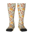 thumbnail image 1 of KLL Hearts And Autumn Leaves Print Cool Socks Men's Women's Crew Socks Funny Crazy Novelty Stockings, 1 of 6