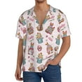 thumbnail image 1 of KLL Hello Easter Print Men's Shirt Short Sleeve Button Down Summer Cuba Beach Shirts- XX-Large, 1 of 5