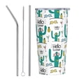 thumbnail image 1 of KLL Hello Summer Stainless Steel Vacuum Insulated Coffee Cup 20 oz Lids and Straws,Insulated Travel Mug Water Cup with Leak-Proof Straw Lid & Flip Lid, 1 of 8