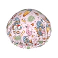 thumbnail image 1 of KLL Hello Summer With Gnome Pattern Shower Cap & Bath Cap for Women,Reversible Oversized Waterproof Shower Caps for all Hair Lengths,Elastic Reusable Bathing Hair Cap, 1 of 7