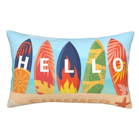 KLL Hello Summer3 Pillow Covers Envelope Closure,Super Soft and Cozy Fuzzy Fleece Pillow Case Cover 20"x30"