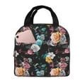 thumbnail image 1 of KLL Hibiscus Rose Print Insulated Lunch Bag Women, Reusable Cute Tote Lunch Box for Adult & Men, Leakproof Cooler Lunch Bags for Work Office Travel Picnic, 1 of 5