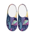 thumbnail image 1 of KLL Hip-Hop DJ Dolphin Pattern Adult Unisex Cozy Slippers,Fuzzy Slip-on Slippers TPR Sole Slippers Comfort Plush Home Footwear for Indoor & Outdoor-8, 1 of 7