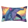 thumbnail image 1 of KLL Hip-Hop DJ Dolphin Pillow Covers Envelope Closure,Super Soft and Cozy Fuzzy Fleece Pillow Case Cover (No pillow core） 16"x24", 1 of 5