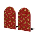 thumbnail image 1 of KLL Hohey Bee Golden Print Wood Book Ends for Shelves,1 Pair Wood Bookends Book Holder Stand Decorative, Book Stoppers for Heavy Duty Books CD File Video Games, 1 of 8