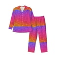 thumbnail image 1 of KLL Holiday Shiny Sleepwear Mens Flannel Pajamas,Long Cotton Pj Set, 1 of 7