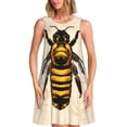 thumbnail image 1 of KLL Honey Bee Pattern Womens Summer Dresses 2025,Loose Round Neck Sleeveless Sundresses Tank Dresses with Pockets, 1 of 7