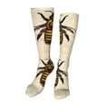 thumbnail image 1 of KLL Honey Bee Print Cool Socks Men's Women's Crew Socks Funny Crazy Novelty Stockings, 1 of 8