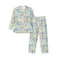 thumbnail image 1 of KLL Honey Bees And Flowers Sleepwear Mens Flannel Pajamas,Long Cotton Pj Set, 1 of 7