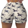 thumbnail image 1 of KLL Horse Pattern Workout Shorts for Women Scrunch Short Gym Yoga Running Sport Active Exercise Fitness Shorts, 1 of 5