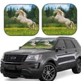thumbnail image 1 of KLL Horse Rearing Up In The Field Windshield Sun Shade 2-Piece Foldable Car Front Window Sunshade for Most Sedans SUV Truck- Small, 1 of 5