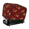 thumbnail image 1 of KLL Hot Chili Print 2 Slice Toaster Dust Covers Kitchen Small Appliance Cover with 2 Pockets,Can hold Jam Spreader Knife & Toaster Tongs (11.4 x 7.9 x 7.5), 1 of 6