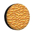 thumbnail image 1 of KLL Hot Dogs Pattern 14-17 inch Spare Tire Cover Universal Wheel Protector for Truck SUV Trailer Camping Rv Tire Covers-17 inch, 1 of 6