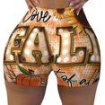 thumbnail image 1 of KLL I Love Fall Most Of All Pattern Workout Shorts for Women Scrunch Short Gym Yoga Running Sport Active Exercise Fitness Shorts, 1 of 5