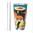 thumbnail image 1 of KLL I Love Sushi Print 40oz Stainless Steel Insulated Car Cup with Spillproof Lid - Keep Your Drink Hot or Cold on the Go-Straw Two-piece Set, 1 of 8