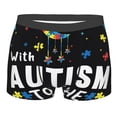 thumbnail image 1 of KLL I Love With Autism To The Moon And Back Men's Cotton Boxer Briefs Underwear-XX-Large, 1 of 7