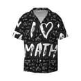 thumbnail image 1 of KLL I love Math Print Men's Shirt Short Sleeve Button Down Summer Cuba Beach Shirts- Medium, 1 of 7