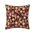 thumbnail image 1 of KLL Ice Cream Cake Decorative Throw Pillow Covers Velvet Soft for Couch Sofa Bedroom Living Room Outdoor (No pillow core)- 20"x20", 1 of 5