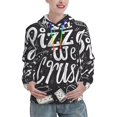 thumbnail image 1 of KLL In Pizza We Crust Art for Womens Pullover Hoodie with Pocket Hooded Long Sleeve Shirts Sweatshirt for Women-Medium, 1 of 1