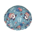 thumbnail image 1 of KLL Independence With Gnome Pattern Shower Cap & Bath Cap for Women,Reversible Oversized Waterproof Shower Caps for all Hair Lengths,Elastic Reusable Bathing Hair Cap, 1 of 7