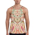 thumbnail image 1 of KLL Indian Paisley 1 Print Men's Muscle Gym Workout Stringer Tank Tops Bodybuilding Fitness T-Shirts Tank Tops Men-X-Large, 1 of 7