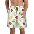 thumbnail image 1 of KLL Insects Men's Casual Summer Beach Shorts Hawaiian Shorts with Pockets-3X-Large, 1 of 5
