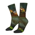 thumbnail image 1 of KLL Intellectual Frog Pond Print Cool Socks Men's Women's Crew Socks Funny Crazy Novelty Stockings, 1 of 6
