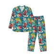 thumbnail image 1 of KLL Japanese Koi Sleepwear Mens Flannel Pajamas,Long Cotton Pj Set, 1 of 1