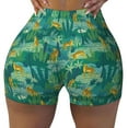 thumbnail image 1 of KLL Jungle Leopard Pattern Workout Shorts for Women Scrunch Short Gym Yoga Running Sport Active Exercise Fitness Shorts, 1 of 8