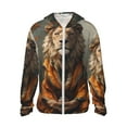 thumbnail image 1 of KLL Jungle Meditating Lion Print Men's Women’s UPF 50+ Sun Protection Outdoor Hoodie Jacket Long Sleeve Fishing Hiking Performance Shirt-Medium, 1 of 6