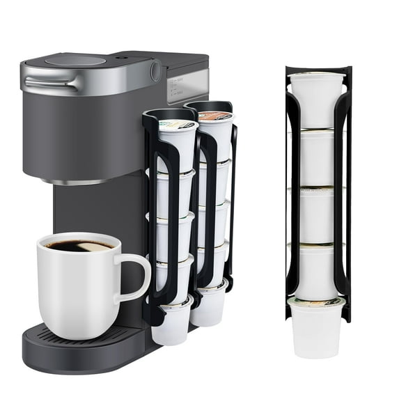 KLL K cup Holders, Coffee Pod Holders for Keurig, Kcup Holders, Space Saving K pod Storage | Organizer, Perfect for Counters Small Space (2, Black)