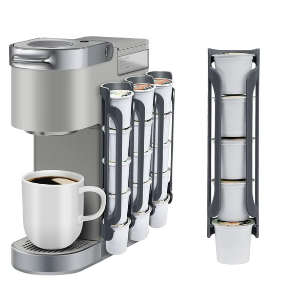KLL K cup Holders, Coffee Pod Holders for Keurig, Kcup Holders, Space Saving K pod Storage | Organizer, Perfect for Counters Small Space (3, Gray)