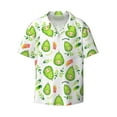 thumbnail image 1 of KLL Kawaii Avocado Print Men's Shirt Short Sleeve Button Down Summer Cuba Beach Shirts- 3X-Large, 1 of 7