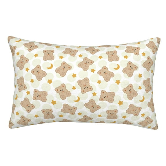 KLL Kawaii Bear Pillow Covers Envelope Closure,Super Soft and Cozy Fuzzy Fleece Pillow Case Cover (No pillow core) 20"x30"