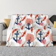 thumbnail image 1 of KLL Koi Fish And Corals Print Fleece Throw Blanket, Horizontal Fleece Bedding Cute Soft Blankets Comfy Fleece Flannel Plush Home Decor for Couch & Bed -50"x40", 1 of 9