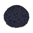 thumbnail image 1 of KLL LOVE Pattern Shower Cap & Bath Cap for Women,Reversible Oversized Waterproof Shower Caps for all Hair Lengths,Elastic Reusable Bathing Hair Cap, 1 of 6