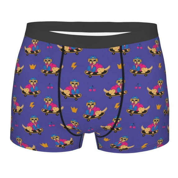 KLL Labrador Retriever Dog Men's Cotton Boxer Briefs Underwear-Small