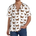 thumbnail image 1 of KLL Labrador Retriever Dog Print Men's Shirt Short Sleeve Button Down Summer Cuba Beach Shirts- XX-Large, 1 of 5