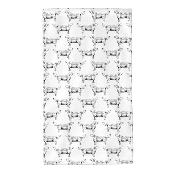 KLL Labrador Retriever Dog Ultra Absorbent & Soft Hand Towels for Bath, Hand, Face, Gym and Spa-27.5x16in