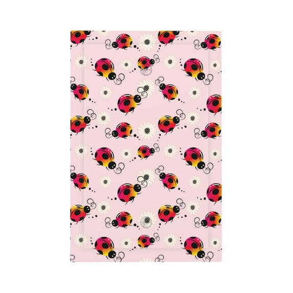 KLL Ladybugs And Flower Pattern Electrical Outlet Covers, 3" x 5" 1 Pack Electric Receptacle Plug Covers for Decorator Receptacle Outlet & Switch-Style V