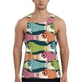 thumbnail image 1 of KLL Lantern Koi Fish Print Men's Muscle Gym Workout Stringer Tank Tops Bodybuilding Fitness T-Shirts Tank Tops Men-Small, 1 of 7