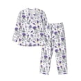 thumbnail image 1 of KLL Lavender Bicycle Sleepwear Mens Flannel Pajamas,Long Cotton Pj Set, 1 of 7